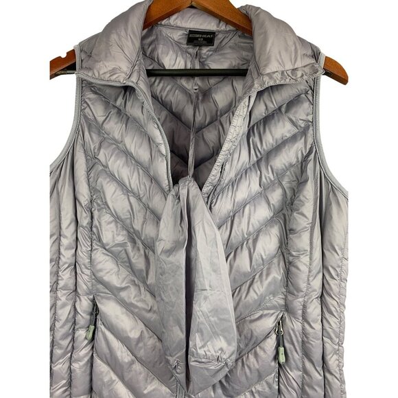 32 Degrees Heat Gray Quilted Insulated Vest M Polyester & Nylon Womens - Picture 4 of 6